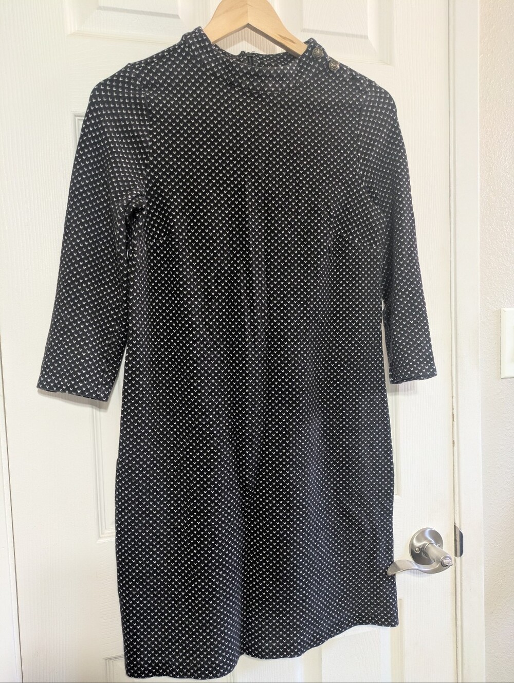 Black Polka Dot Shift Dress  Talbots